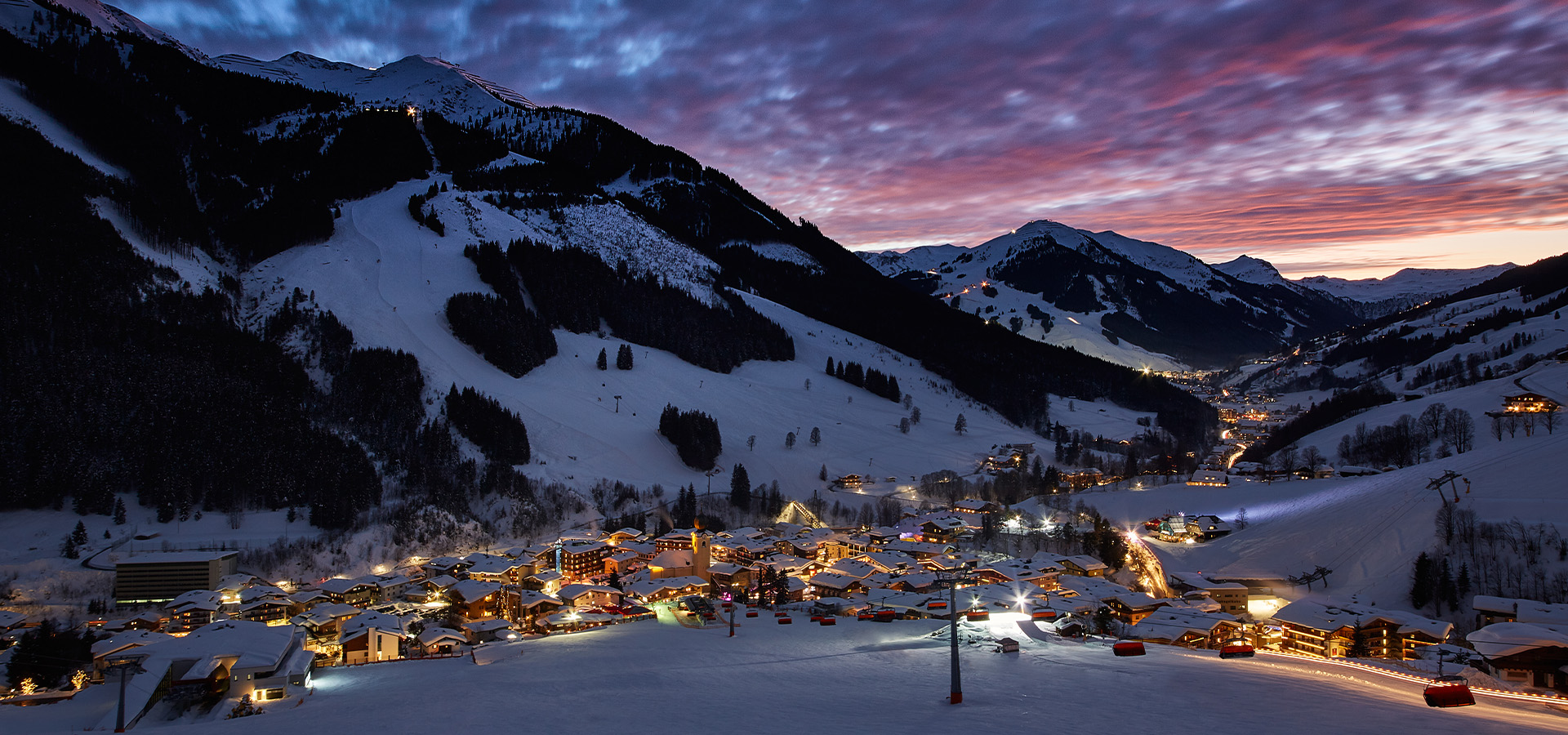 Saalbach Sunset Winter